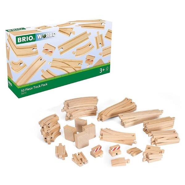 50pc Brio World Wooden Train Tracks Pack Play Set Kids/Child Educational Toy 3y+