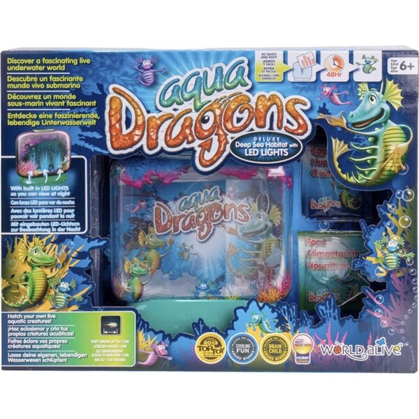 Aqua Dragons Kids Fun Toy Aquatic Creatures Deep Sea Habitat w/ LED Lights 6y+