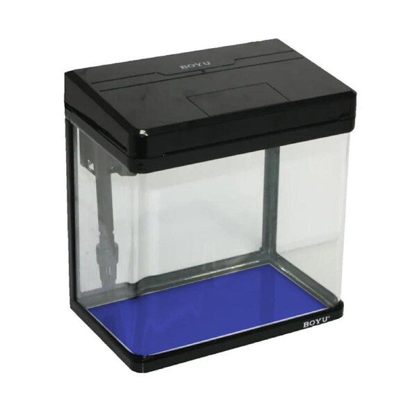 Boyu MS-320 All In One Curved Plastic Aquarium Fish Tank Filter/LED 21L Black