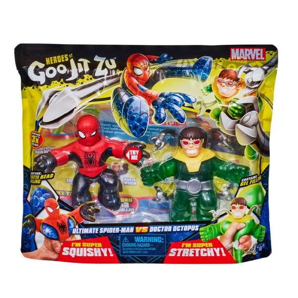 2pc Heroes Of Goo Jit Zu Marvel Spider-Man/Dr Octopus Versus Pack Kids Toy 4y+