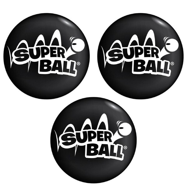 3x Wham-O Original 4cm High Bounce Super Ball w/ Zectron Kids Outdoor Toy 5y+
