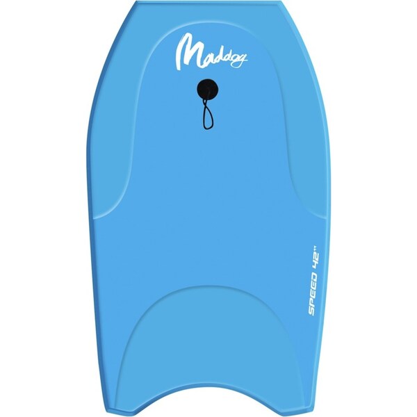 Maddog Crescent Tail Speed Adult Beach Bodyboard Water Sport w/Leash Blue 40"