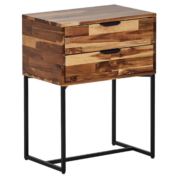 Cooper & Co. Soho 46cm Acacia Wood Bedside Table Brown