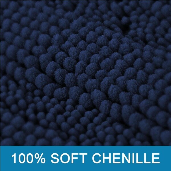 Toilet Mat Bathroom Rug Bath Mat for Bathroom Non Slip Extra Soft Rug - (1 Piece - 50cm x 81cm) Grey / 50cm x 81cm