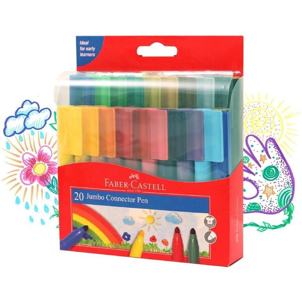 Faber-Castell Jumbo Connector Pens 20 Pack