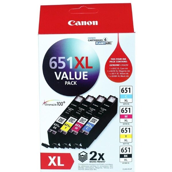Canon CL651 XL Ink Cartridge Value Pack - CMYK