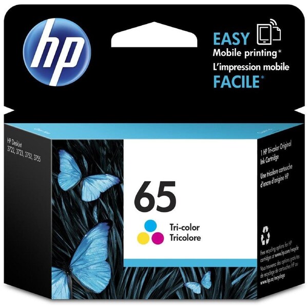 HP 65 Tri-Colour Ink Cartridge - Instant Ink Compatible