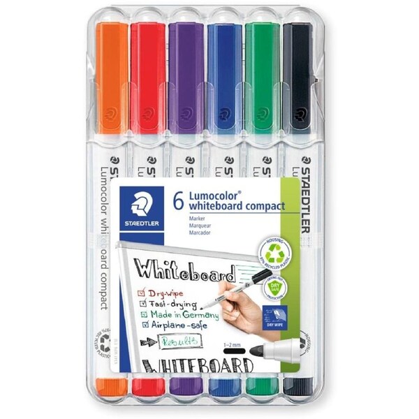 Staedtler Lumocolor Thin Whiteboard Marker 6 Pack