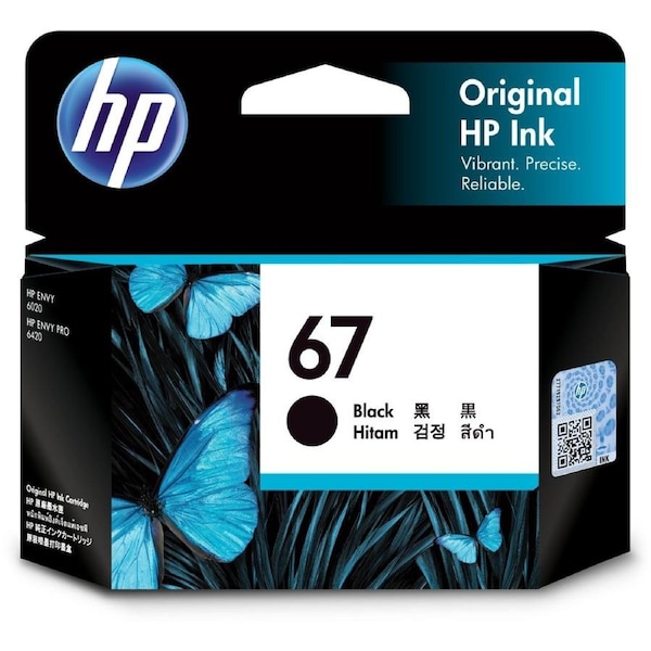 HP 67 Black Original Ink Cartridge - Instant Ink Compatible