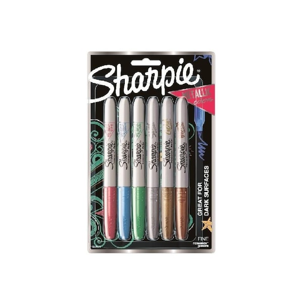 Sharpie Metallic Permanent Markers 6 Pack