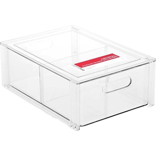 BoxSweden Stackable Drawer With Divider Kitchen Pantry Organsier Container 35CM