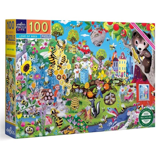 eeBoo - Love of Bees Puzzle Puzzle 100pc