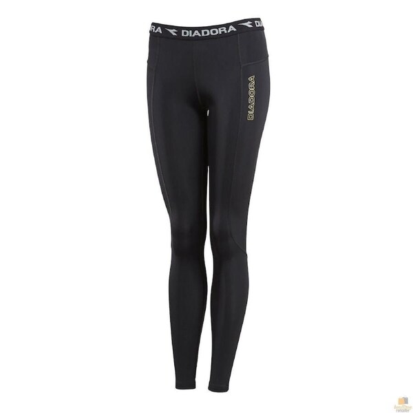 DIADORA Ladies Compression Sports Full Length Tights Gym Yoga - Black 8