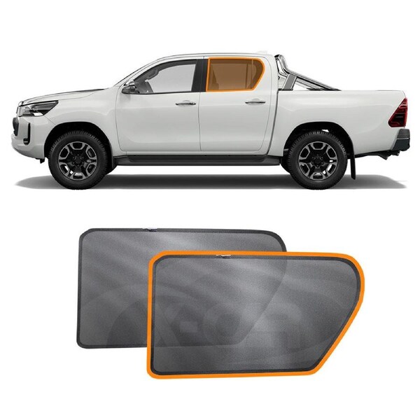 Rear Window Sun Shade for Toyota Hilux SR5 Double Cab 2015-2025 Car Sun Blind Mesh