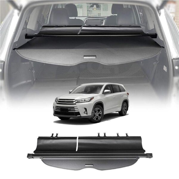 Retractable Car Trunk Shelf Shade Rear Cargo Security Shield Luggage Cover for Toyota Kluger 2014-2021