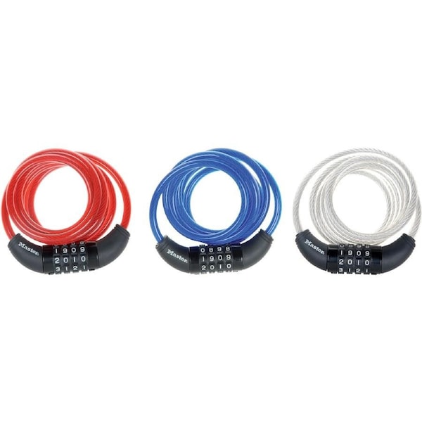 Master Lock Bike Cable Combination Padlock - Assorted*