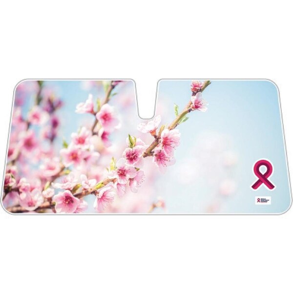 Pink Ribbon Front Sunshade - Cherry Blossom or Watercolours Design