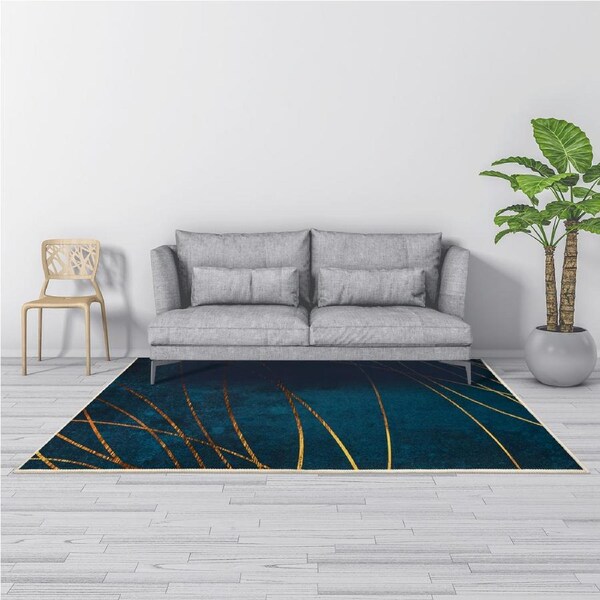 200x300cm Large Floor Teal Blue Rug – Modern Area Carpet for Bedroom & Lounge