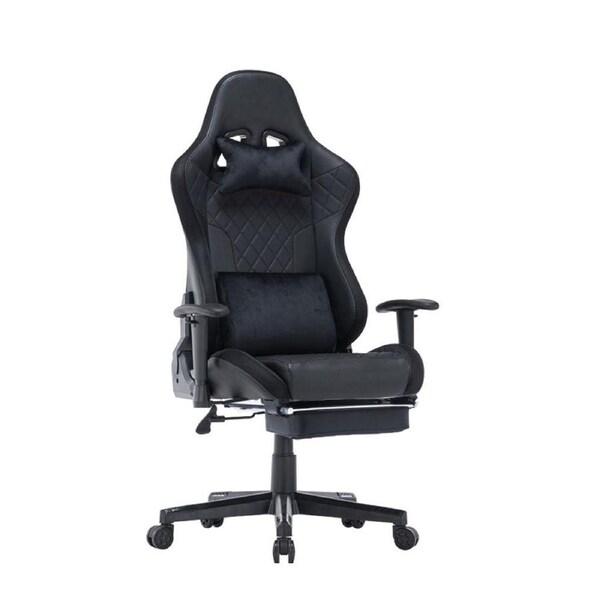 AGX 7 RGB Lights Bluetooth Speaker Gaming Chair Ergonomic Racing chair 165° Reclining Gaming Seat 4D Armrest Footrest Black