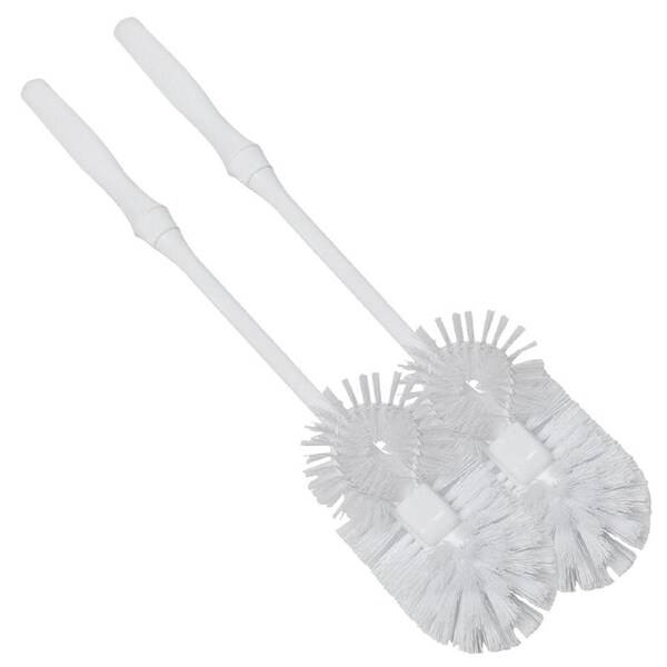 2x Sabco Toilet Rim 40cm Rounded Cleaning Scrubbing Brush Bathroom White WHT