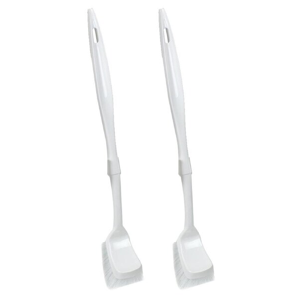 2x Sabco Easyclean 41cm Toilet Cleaning Scrubbing Brush Bathroom Cleaner WHT