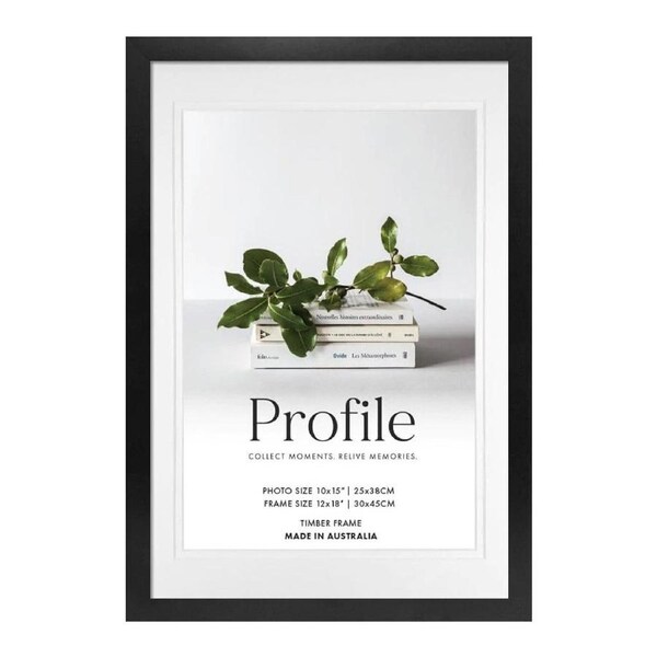 Profile - Elegant Deluxe 12x18/10x15" Photo Frame - Black