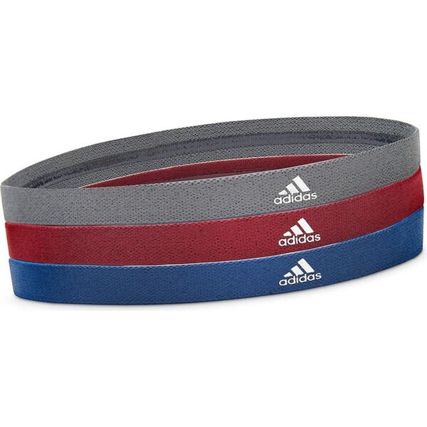 3pcs Adidas Sports Headband Hair Bands Gym Training Fitness Yoga - Grey/Blue/Burgundy