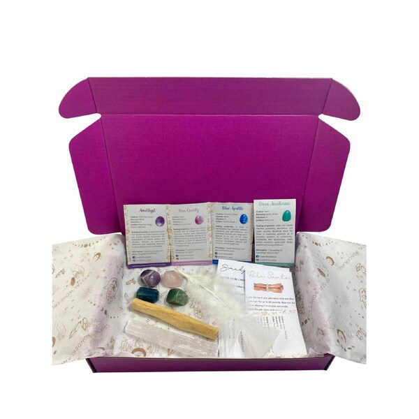 Crystals Tumbled & Smudge Gift Set A