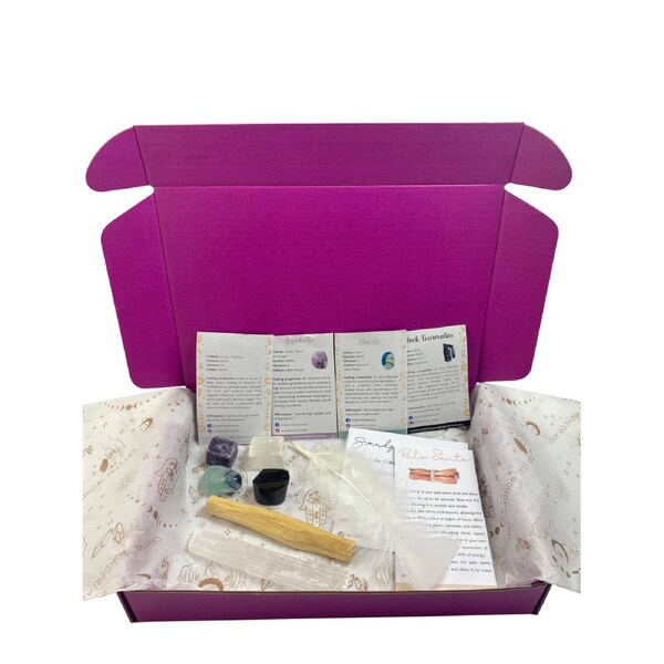 Crystals Tumbled & Smudge Gift Set B