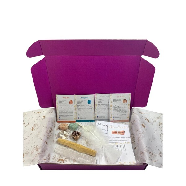 Crystals Tumbled & Smudge Gift Set D