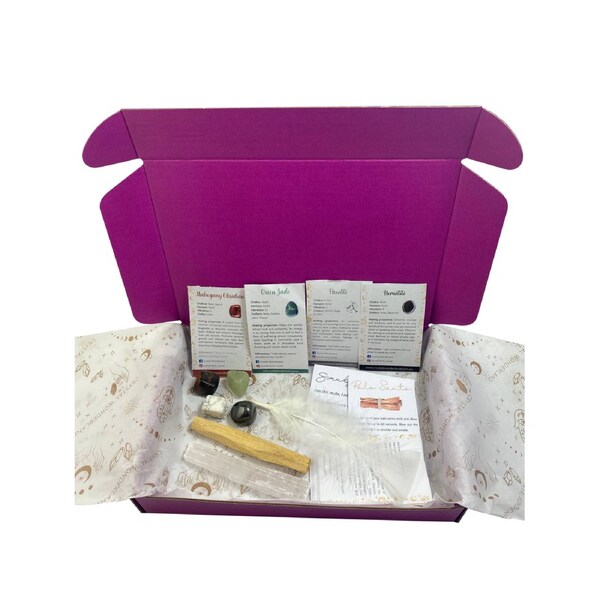 Crystals Tumbled & Smudge Gift Set F
