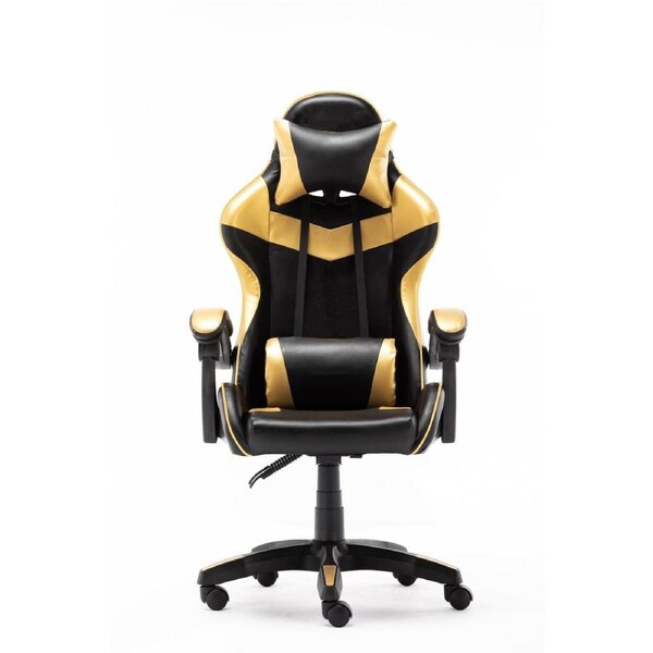 High Back Ergonomic Gaming Office Executive Racing Chair Seat - GOLD