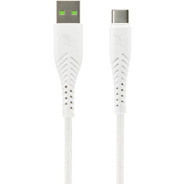 Gecko Ultra Tough USB to USB-C 480mbps-60W 30K Flex Cable 1.5m - White