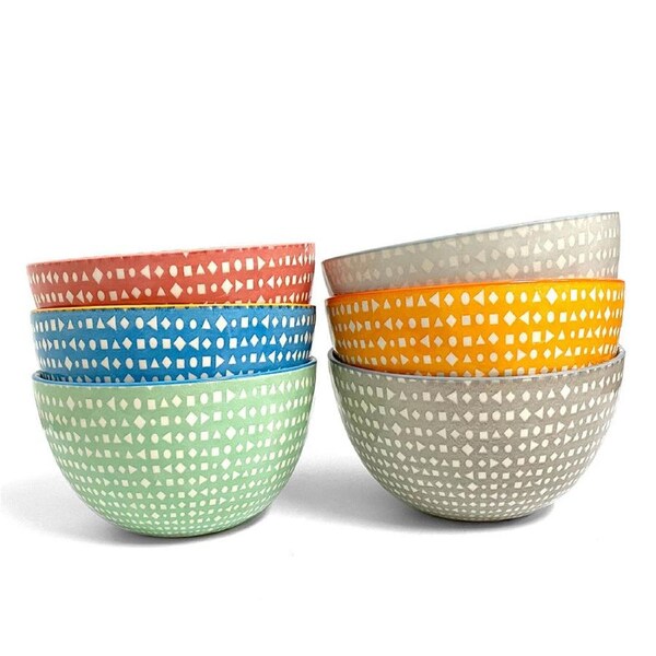 Signature 873ml/29.5oz Diameter 15.6cm 6 pcs set Ceramic stoneware Bowls Set AU