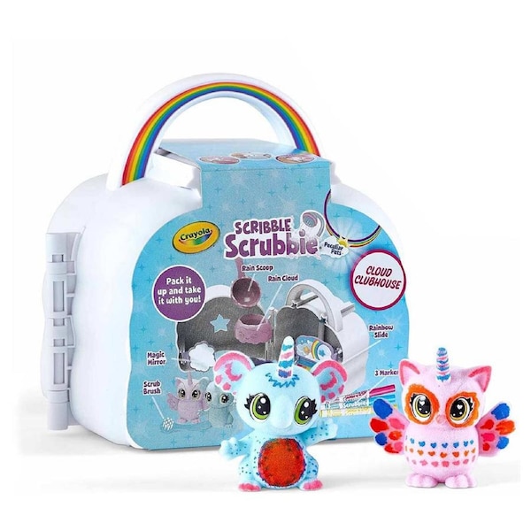 Crayola Scribble Scrubbie Peculiar Pets Cloud Kids Toy Clubhouse Playset 3y+