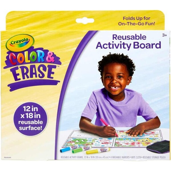 Crayola Colour & Erase 30x45cm Reusable Activity Board w/ Marker Kids/Child 3y+