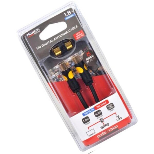 1.8m HD Coaxial Digital Antenna Cable Pal Male Tv Extension Cable