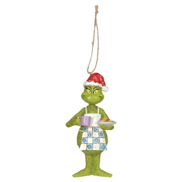 Grinch In Apron with Cookies Hanging 13cm