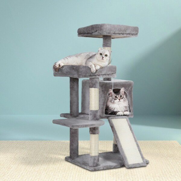 i.Pet Cat Tree Tower Scratching Post Scratcher Wood Condo House Trees Grey 103cm