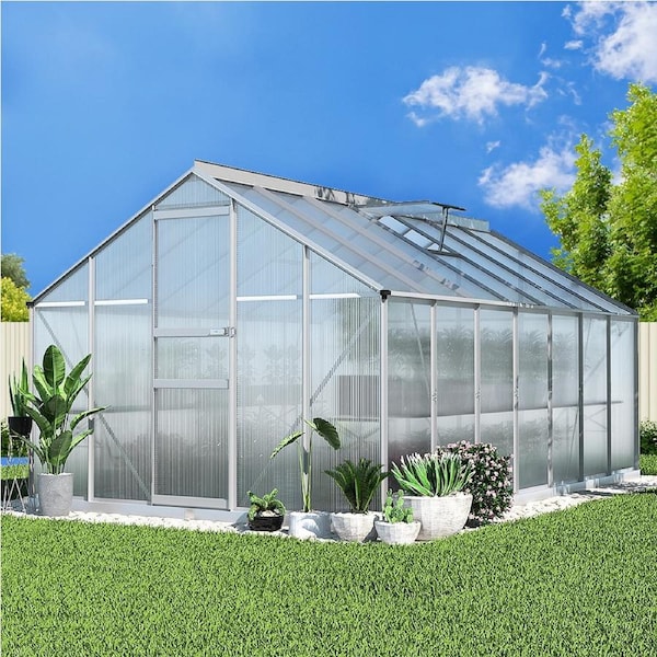 Green Fingers Greenhouse 4.2x2.5x1.95M Aluminium Polycarbonate Green House Garden Shed