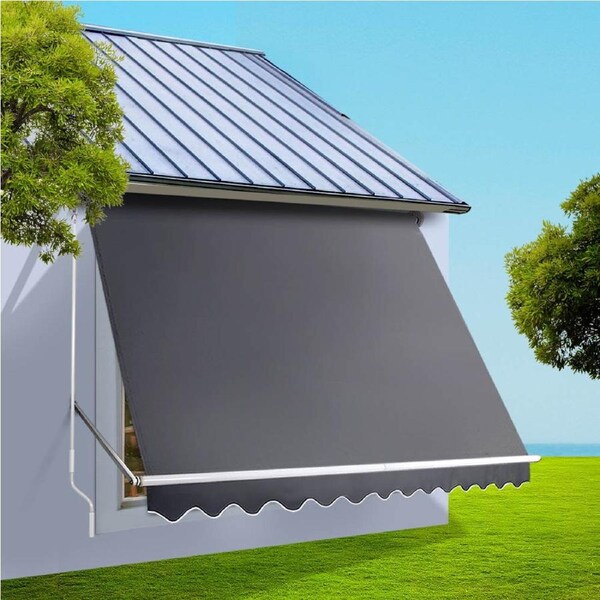 InstaHut Window Fixed Pivot Arm Awning Outdoor Blinds Retractable Canopy3.1X2.1M