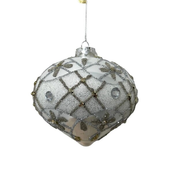 RAZ Champagne Diamond Point Jewelled Drop 15cm