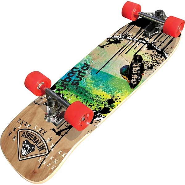 Adrenalin Skate Urban Surfer Rodeo 32" Skateboard 80s Fatboy Outdoor Kick Deck
