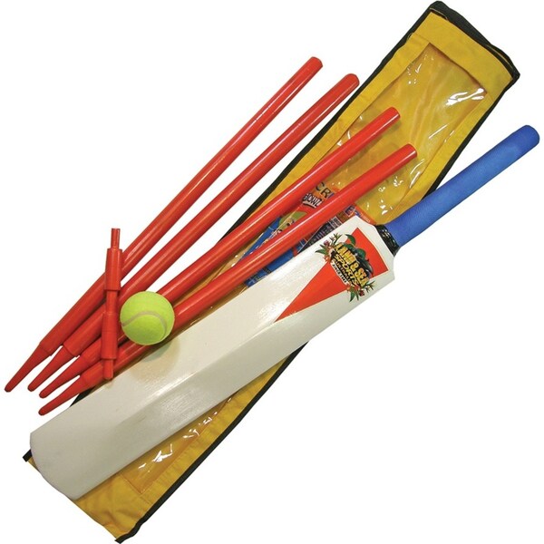 Land & Sea Beach/Park Cricket Set w/ No.5 Adult Wood Bat/Ball/Wickets/Bails/Bag