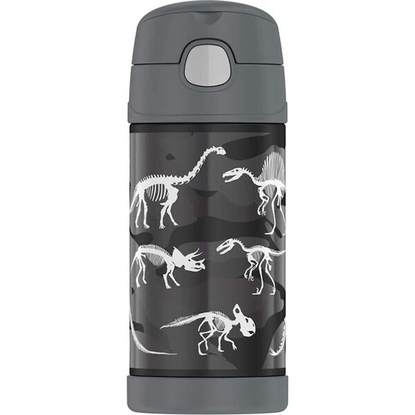 Thermos 355ml Funtainer Vacuum Insulated Drink Bottle Dinosaur Stainless Steel