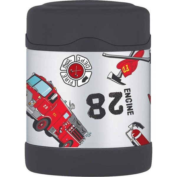 Thermos 290ml Funtainer Vacuum Insulated Food Jar Fire Truck Stainless Steel