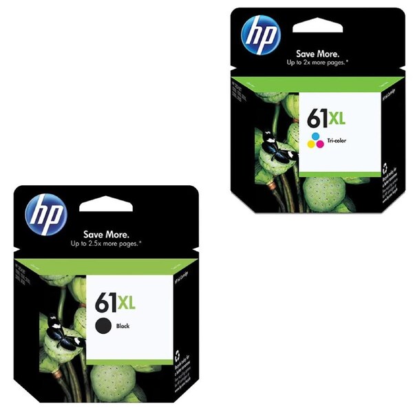 HP 61XL High Yield Ink Cartridge Black Cyan Magenta Yellow 4 inks Value Pack