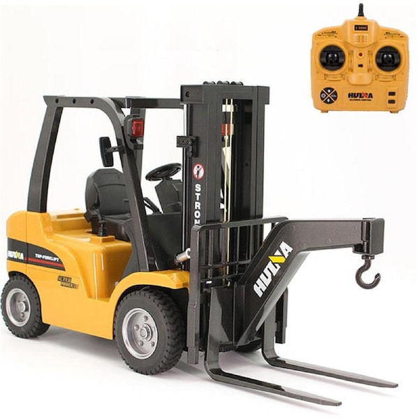 Huina 1/10 RC 8CH ForkLift Excavator Industrial Construction Engineering Vehicle Truck Kids Toys alloy