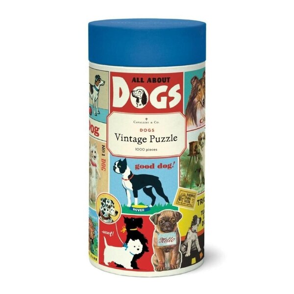 Cavallini Vintage Puzzle Dogs 1000 Piece