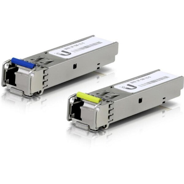 Ubiquiti UFiber SFP Single-Mode BiDi Fiber Module, 1 Gbps, 3km Distance, 2-Pack [UACC-OM-SM-1G-S-2]
